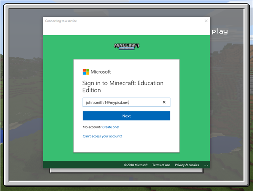 how to make a school email for minecraft education edition